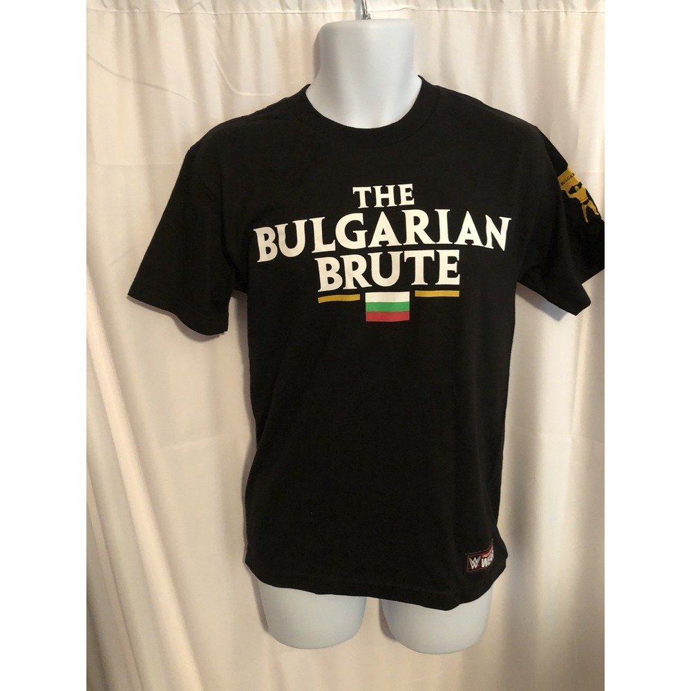 WWE The Bulgarian Brute Rusev T-Shirt Mens Small Black Excellent League Nations‎